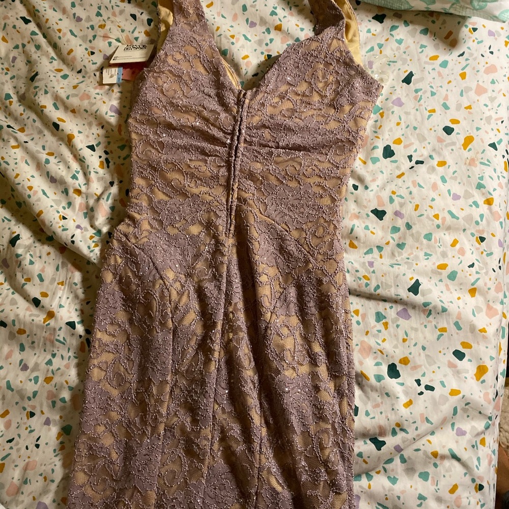 Purple/ tan dress - Picture 2 of 5